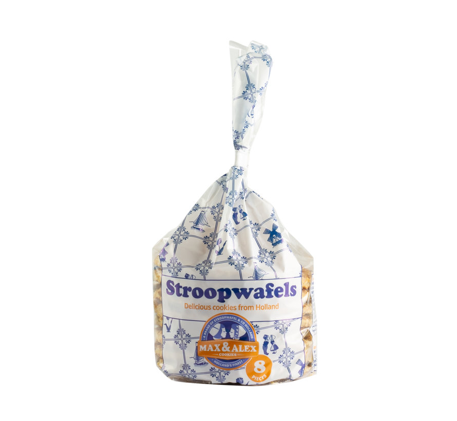 Max & Alex Stroopwafels - 250 gram - Delfsblauw Blik 9x - omdoos