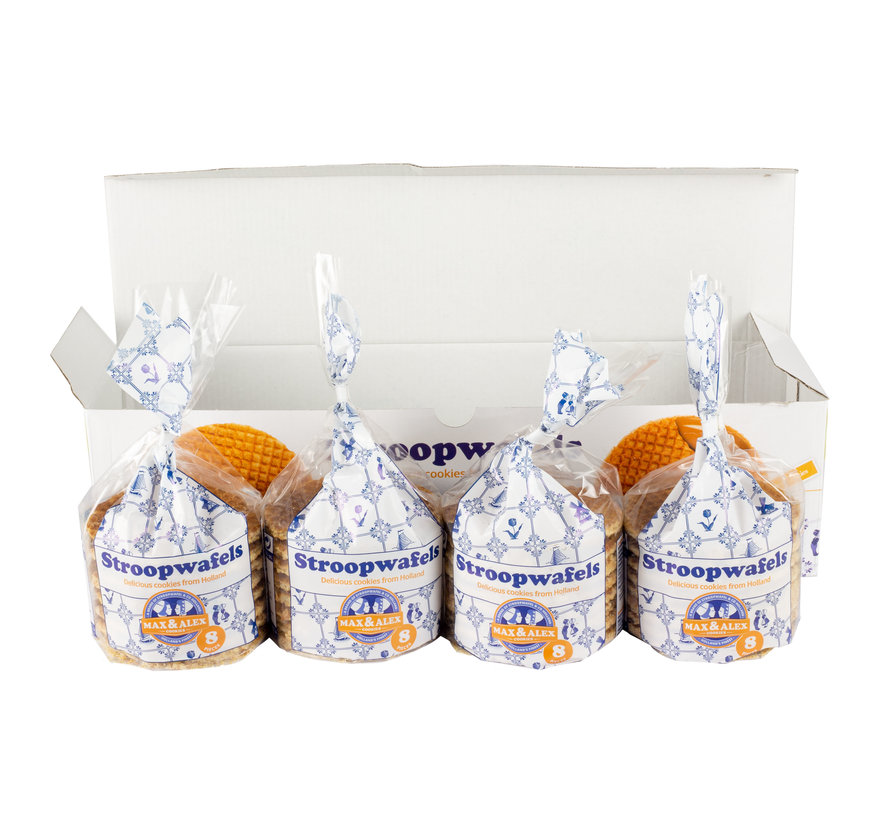 Max & Alex Sirop Gaufres en coffret cadeau  (4x 250 gramme) en boite