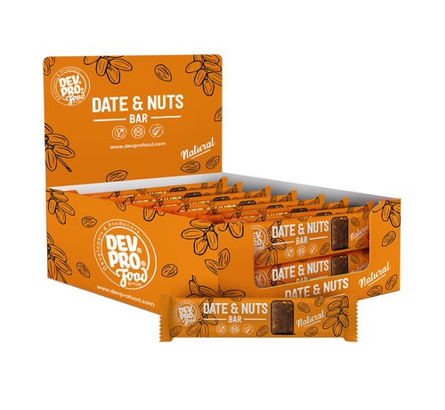 Dev. Pro. Date & Nuts bar - Natural  - SRP 16x 30 gram - single  (EU, TUR, RUS)