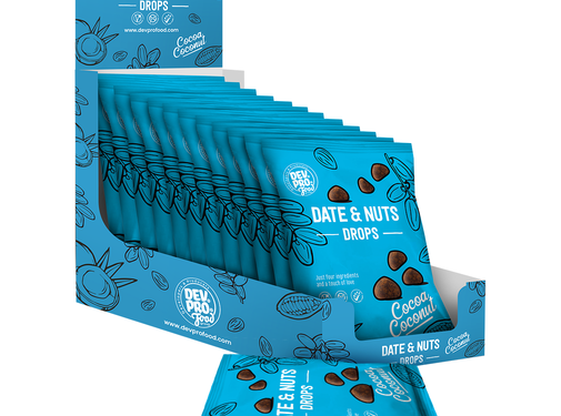 Dev. Pro. Date & Nuts Drops - Coconut Cocoa - SRP 12x 40 gram pack (EU, TR,  RUS)