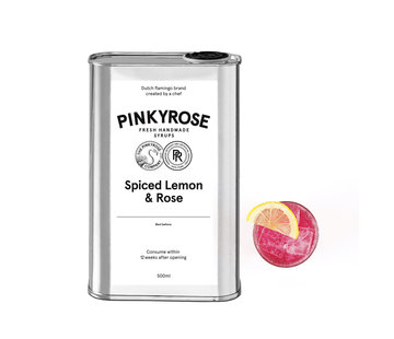 PinkyRose Limonade Siroop Spiced Lemon & Rose - 500 ml