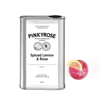 PinkyRose Limonade Siroop - Spiced Lemon & Rose smaak - 500 ml