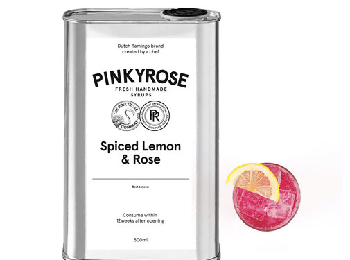 PinkyRose Limonade Siroop - Spiced Lemon & Rose smaak - 500 ml