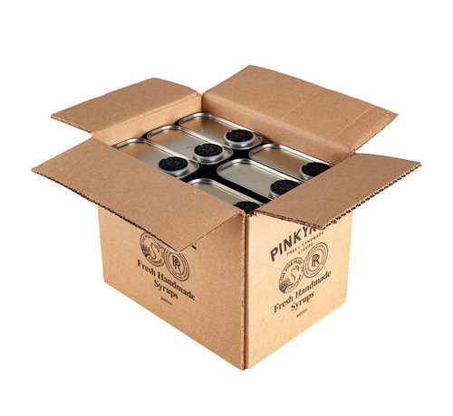 PINKYROSE Pinkyrose syrup Dark Caramel & Vanilla - 6x 500 ml - omdoos