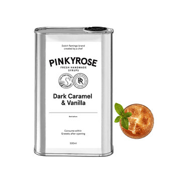 PinkyRose Limonade Siroop - Dark Caramel & Vanilla smaak - 500 ml