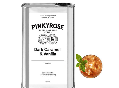 Pinkyrose syrup Dark Caramel & Vanilla - 500 ml