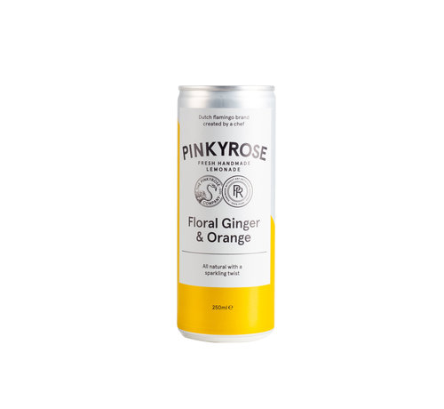 Pinkyrose Lemonade Floral Ginger & Orange - 250 ml - can