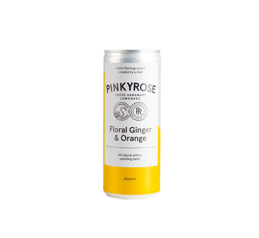 PinkyRose Limonade Floral Ginger & Orange - 250 ml - blik