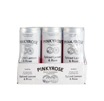 Pinkyrose Lemonade Spiced Lemon & Rose - 12x 250 ml - tray