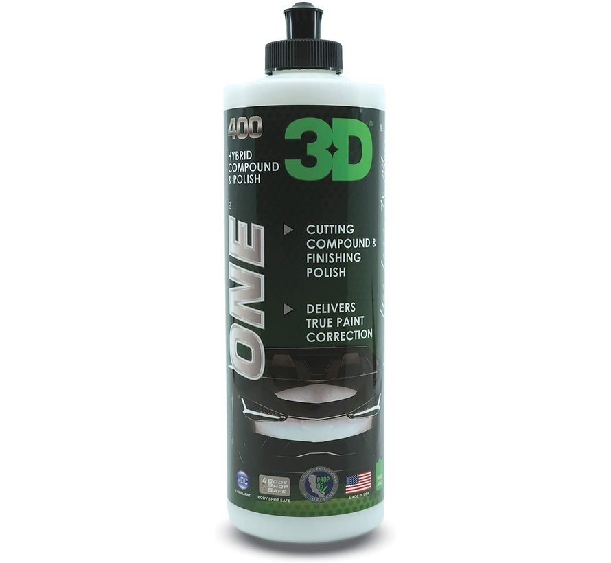 3D ONE Hybrid - Compound & Polish 400 - 16oz/473 ml fles