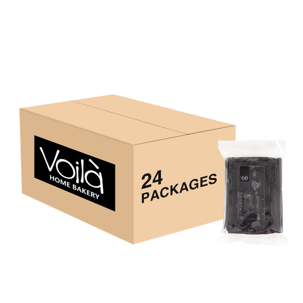 VOILA Home Bakery Voila rolfondant zwart - 24x 250 gram - omdoos