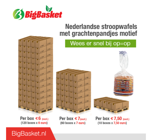 OP = OP Grachtenpandjes Stroopwafels - 15x 315 gram pakje - omdoos