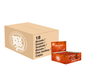 Dev. Pro. Date & Nuts bar - Orange Cinnamon  - CARTON 18x SRP (16x 30 gram) - (EU, TUR, RUS)