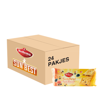 Hellema HELLEMA SunBest Fruit Biscuits ROZIJNEN & BOSVRUCHTEN - 24x 218 gram - grootverpakking
