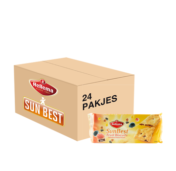 Hellema HELLEMA SunBest Fruit Biscuits RAISINS & FOREST FRUITS - 24x 218 grams - master carton