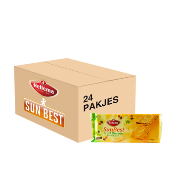 Hellema Hellema Fruit Biscuits Rozijnen Appel - 218 gram 24x - omdoos