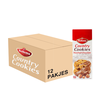 Hellema HELLEMA COUNTRY Cookies Chocolat aux noisettes - 12x 175 grammes - carton principal