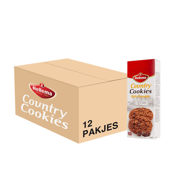 Hellema HELLEMA COUNTRY Cookies Chocolat riche - 12x 150 grammes - carton principal