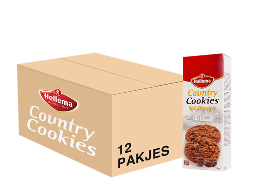 Hellema HELLEMA COUNTRY Cookies Rich chocolate - 12x 150 grams - master carton