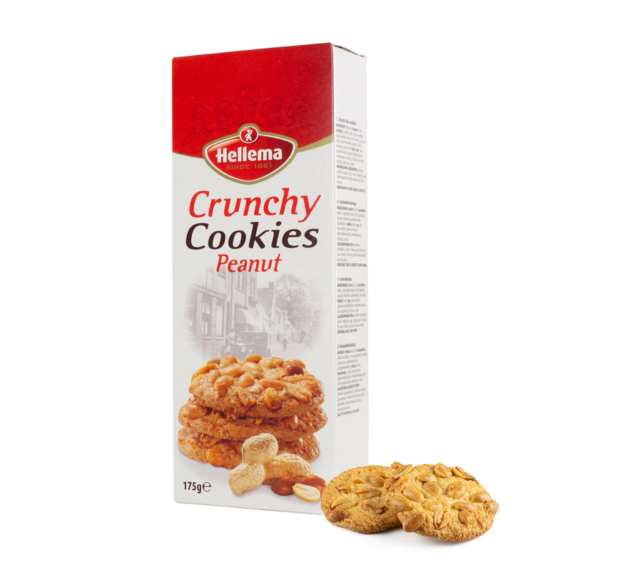 Hellema Koekjes Crunchy Pinda - 175 gram 12x - omdoos