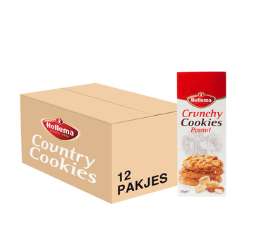 Hellema HELLEMA COUNTRY Cookies Cacahuète - 12x 175 grammes - carton principal