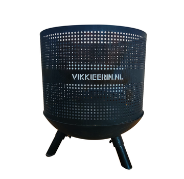 VIKKIEERIN.NL Vikkieerin.nl - Fire Pit - round - black - Ø45 cm