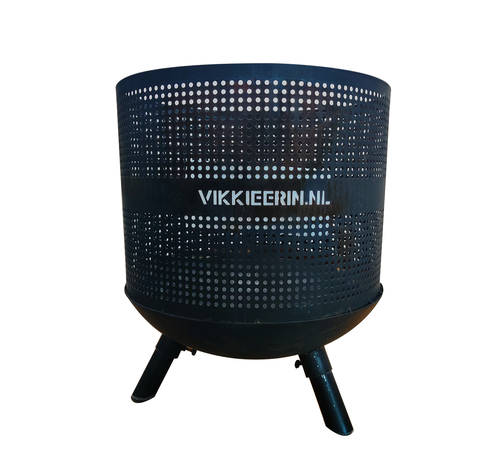 VIKKIEERIN.NL Vikkieerin.nl - Fire Pit - round - black - Ø45 cm