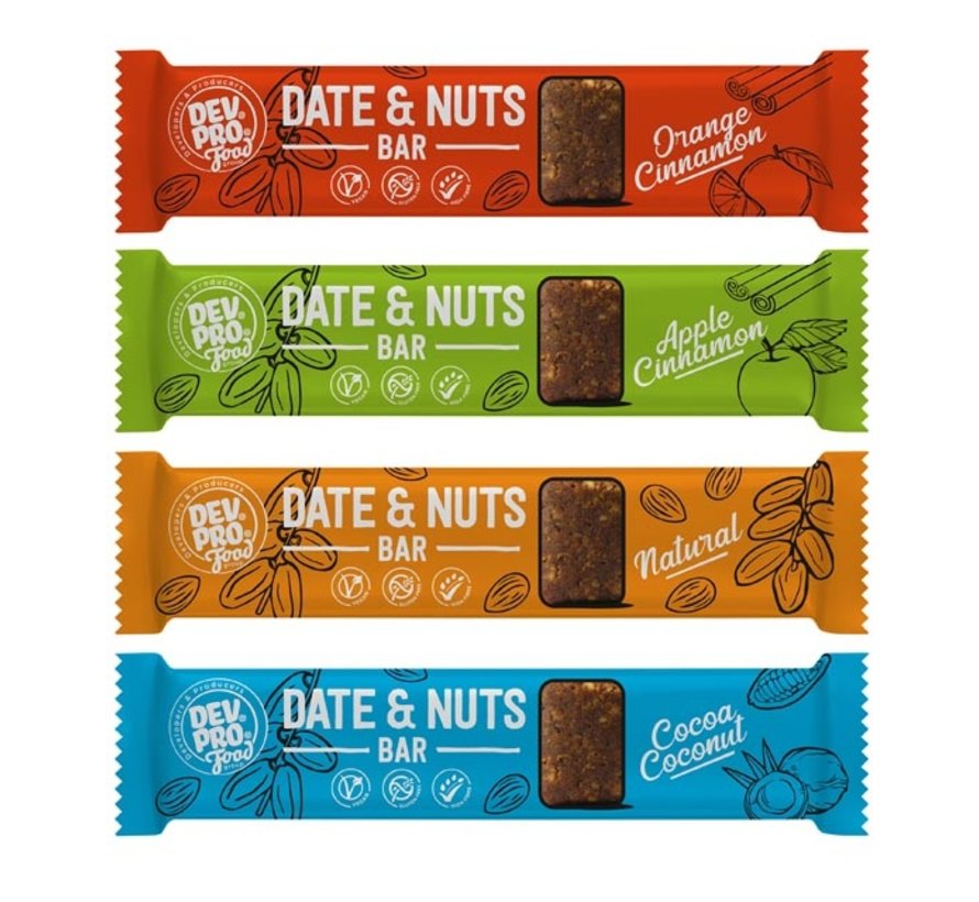 Dev. Pro. Date & Nuts bar - Orange Cinnamon  - SRP 16x 30 gram - single (EU, TUR, RUS)