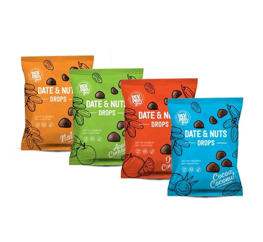 Dev. Pro. Date & Nuts Drops - Coconut Cocoa - SRP 12x 40 gram pack (EU, TR,  RUS)