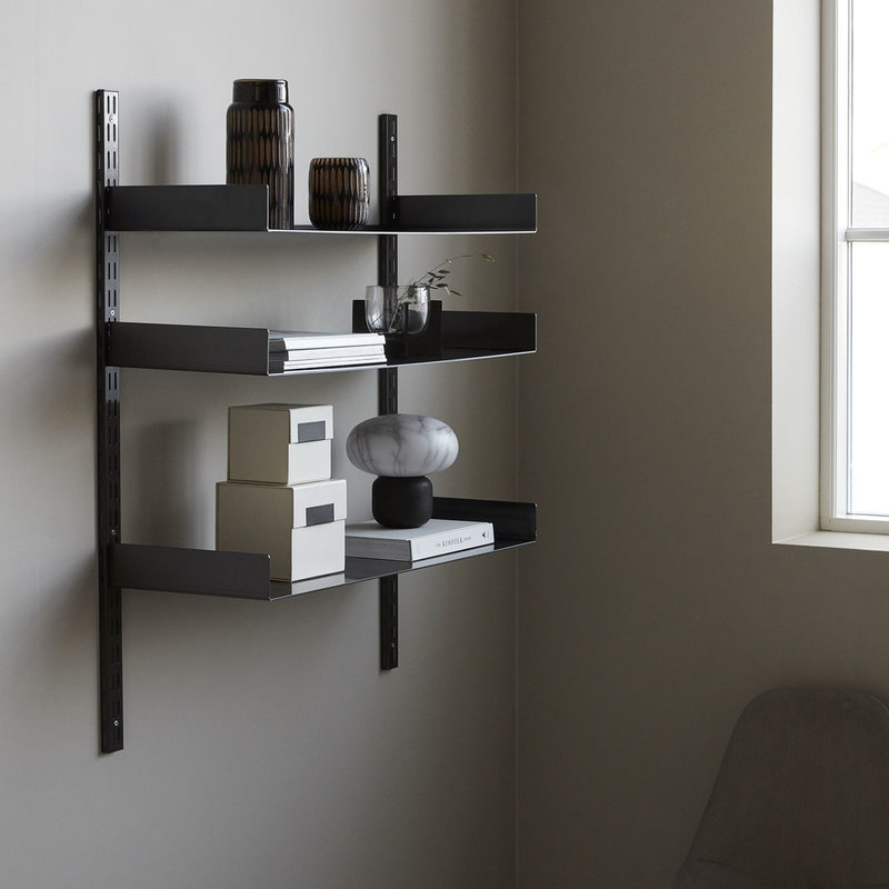 House Doctor Shelving system, Fari, Black, Incl. 3 shelves