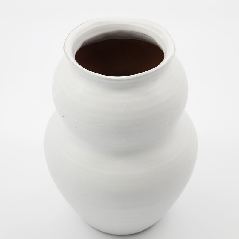 House Doctor Vase, Juno, White, Handmade, Finish/Colour/Size may vary