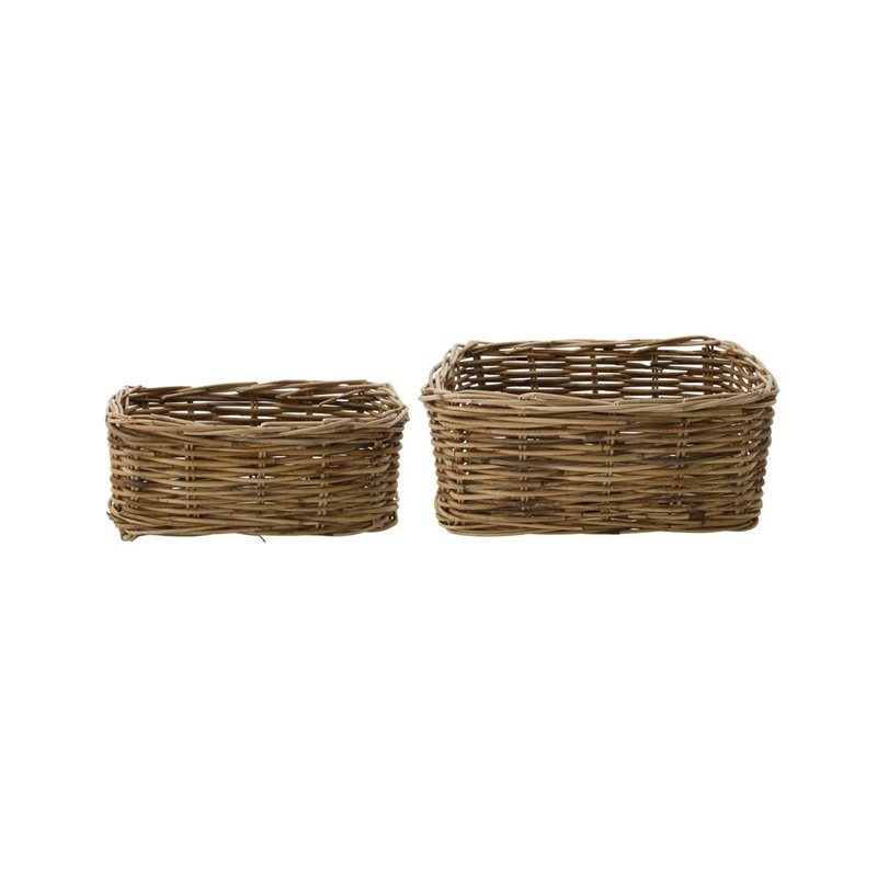 House Doctor Basket, Baskit, Natural, Set of 2 sizes