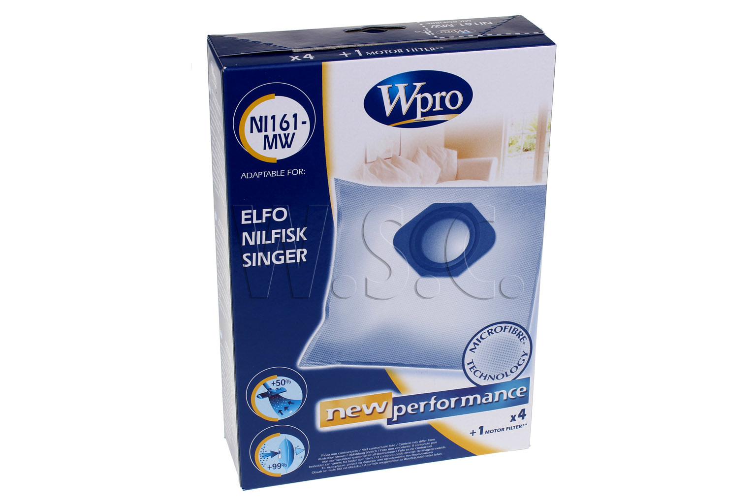 Nilfisk 11693700 Filter Set for GM 80-90 Vacuum Cleaners, Cotton, White, 28 x 17 x 1 cm
