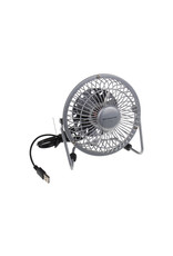 TAFELVENTILATOR Ø 10 CM - INOX - USB-AANSLUITING