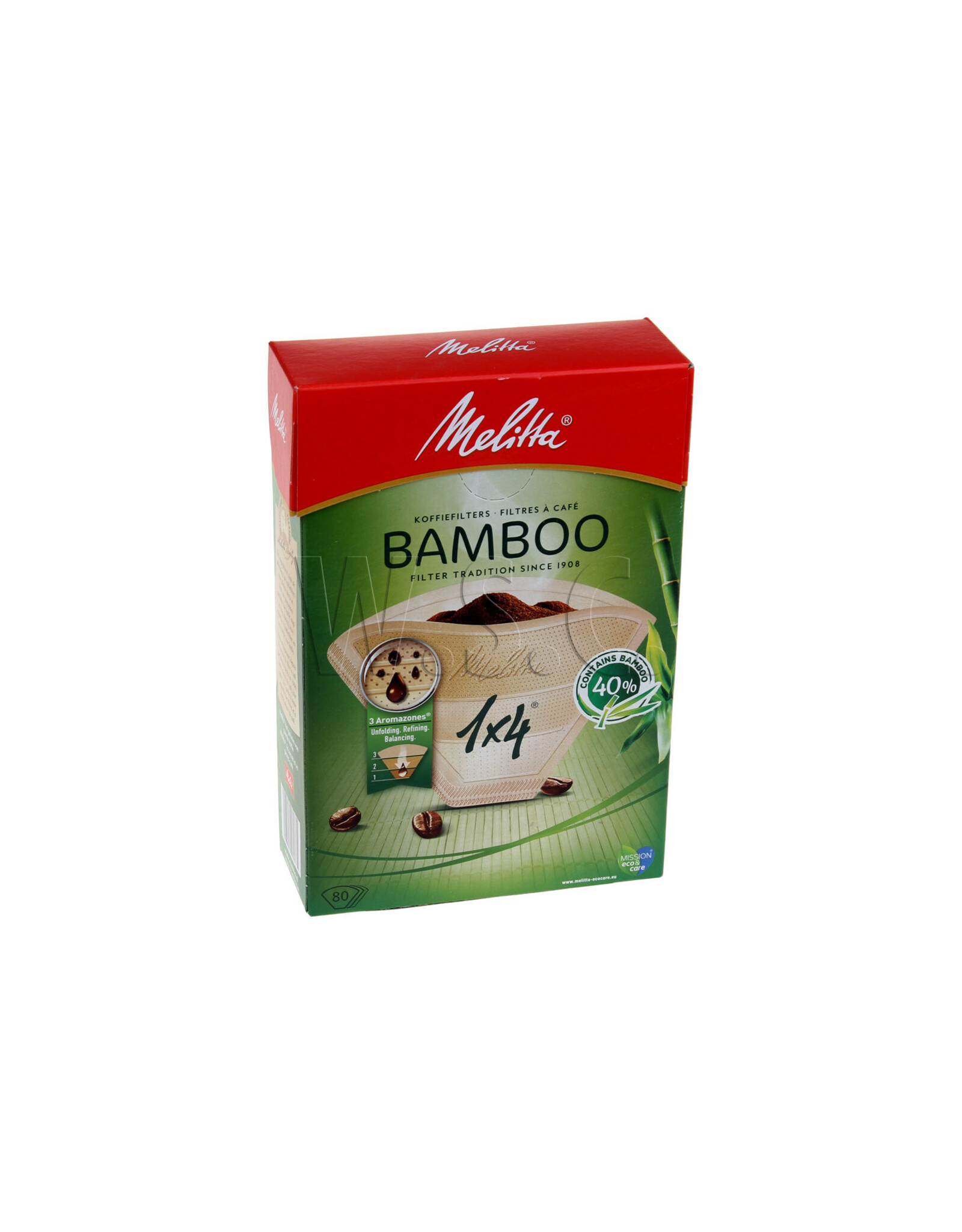 Melitta KOFFIEFILTER PAPIER 1X4 / 80 BAMBOO