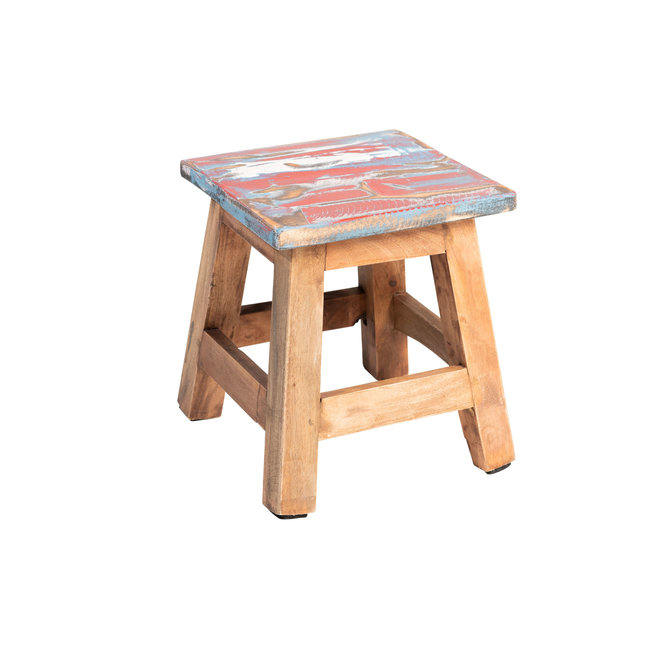 Houten krukje | Mixkleur Hout