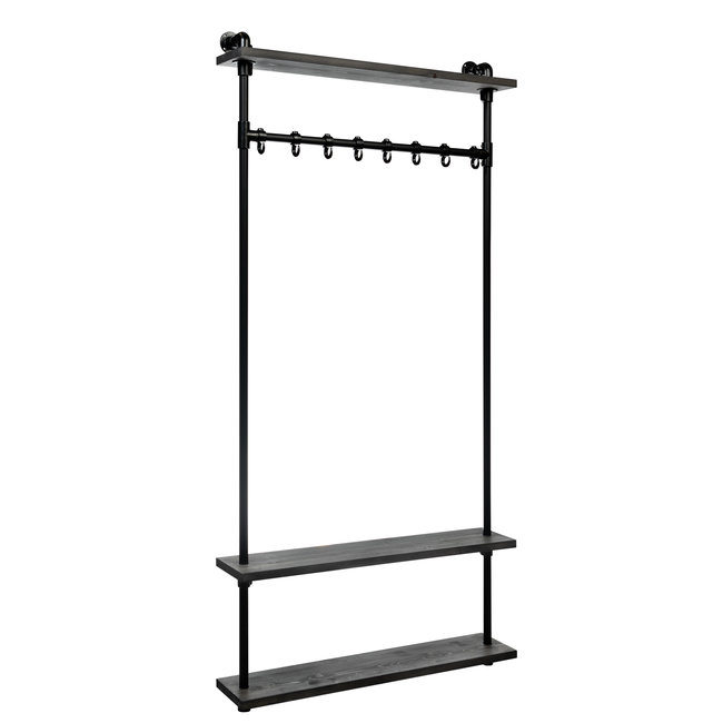 Wandkapstok Steigerbuis XL | Zwart