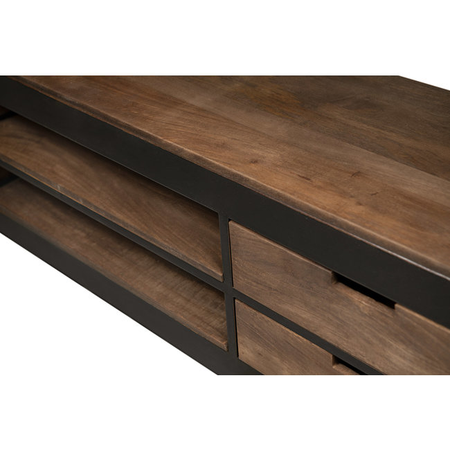 Industriële boekenkast met ladder 2.0 | Bruin