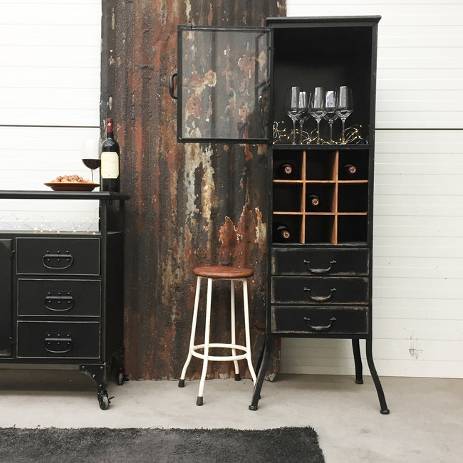 Drankenkast hoog 2.0 | Zwart