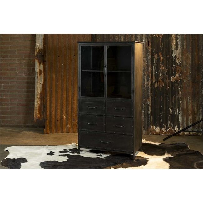 Industriële buffetkast 2.0 | Zwart