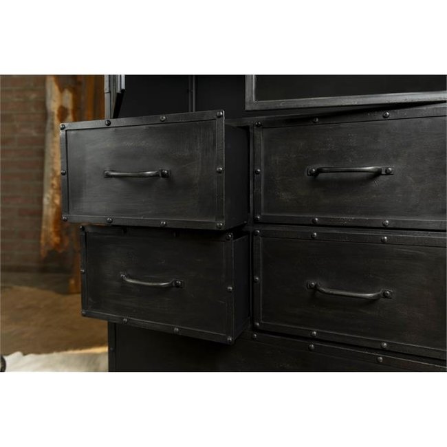 Industriële buffetkast 2.0 | Zwart