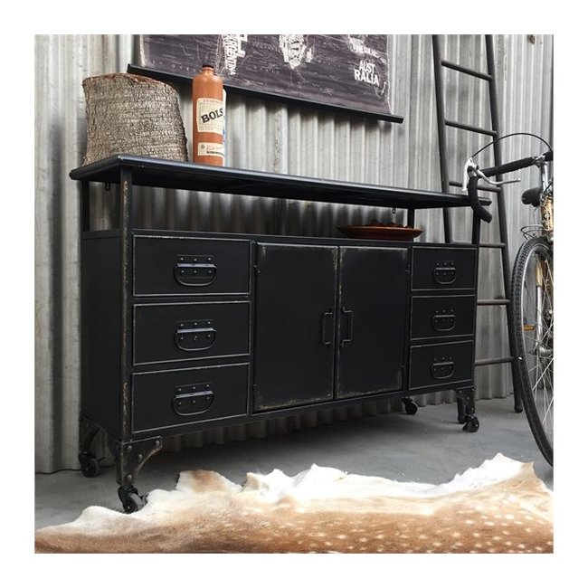 New vintage kast 2.0 | Zwart