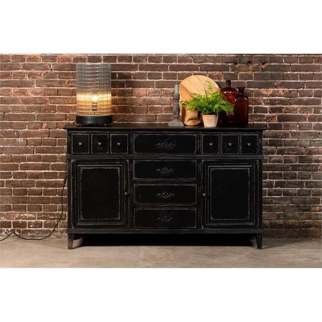 Industrieel houten dressoir 2.0 | Zwart