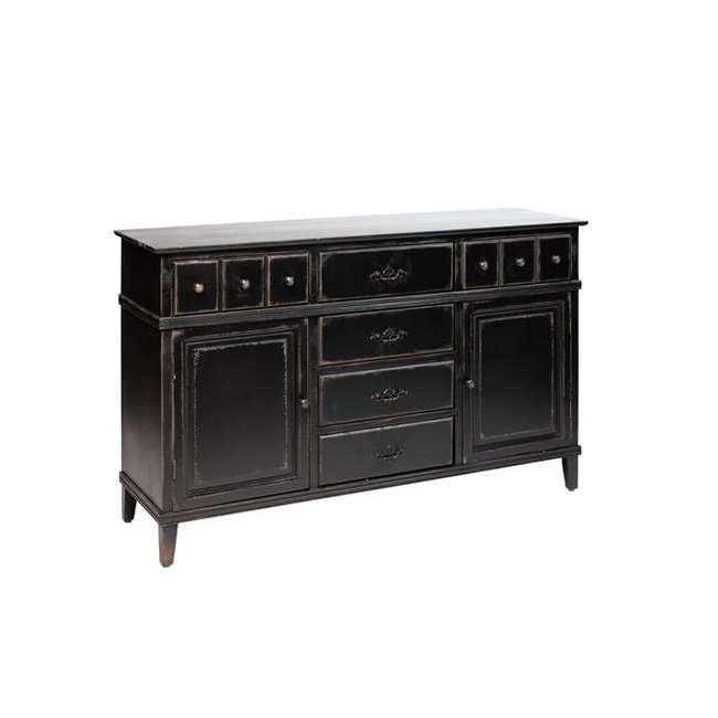 Industrieel houten dressoir 2.0 | Zwart