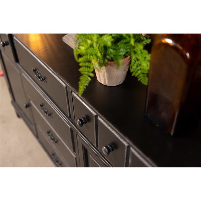 Industrieel houten dressoir 2.0 | Zwart