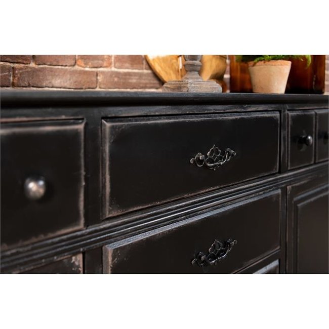 Industrieel houten dressoir 2.0 | Zwart