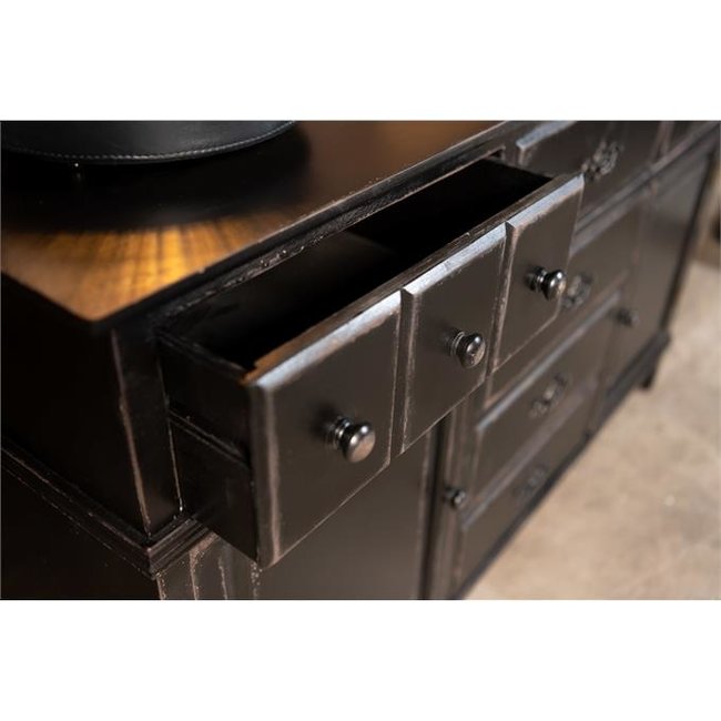 Industrieel houten dressoir 2.0 | Zwart