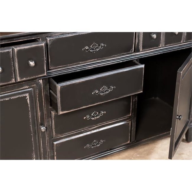 Industrieel houten dressoir 2.0 | Zwart