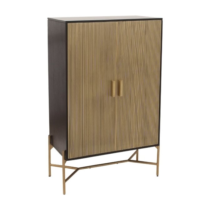 Drankkast | Zwart - Goud