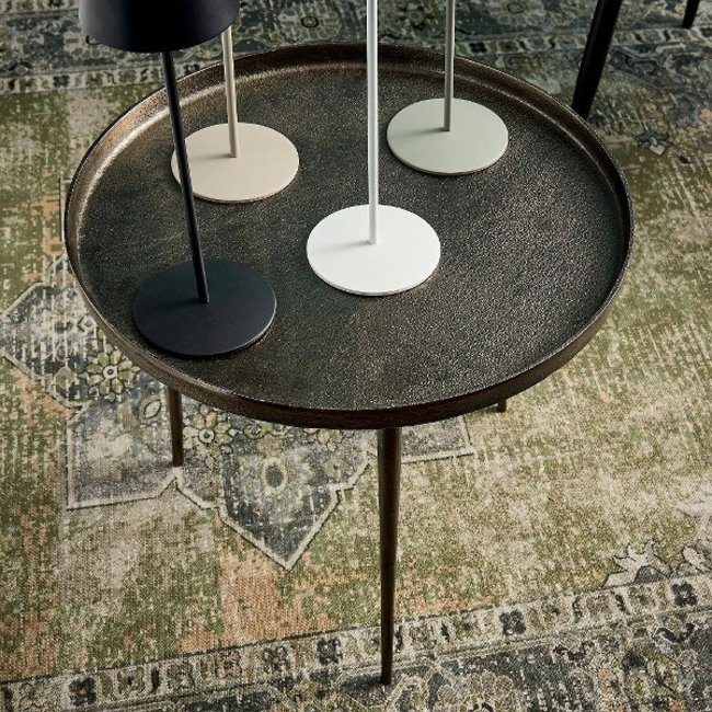 Industriële salontafel rond | Zwart